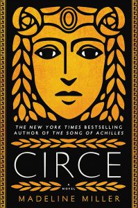 Circe Book Cover - Classic Greek Art of woman's face in black and gold